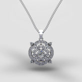 Sterling Silver Rhinestone Set (With chain)